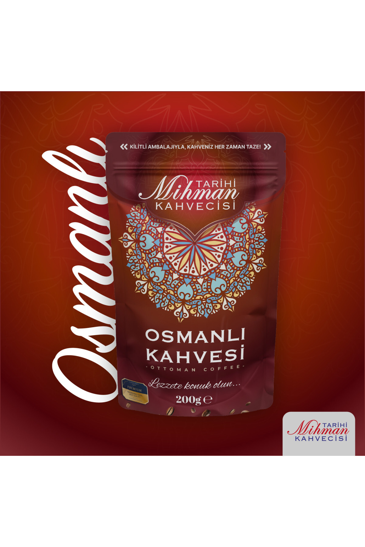 TARİHİ MİHMAN KAHVECİSİ 200 GR OSMANLI KAHVESİ